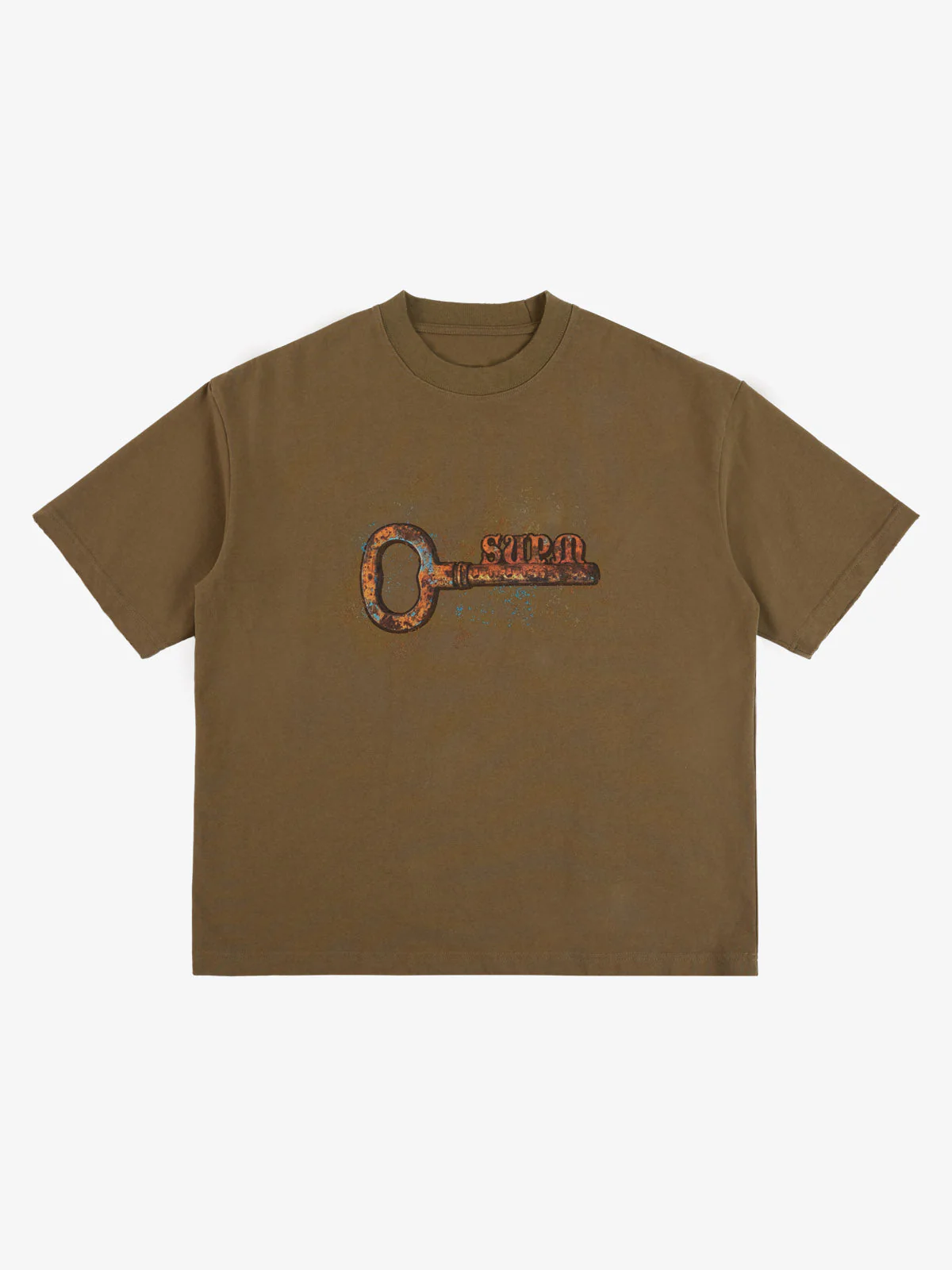 Supermade Rusty Metal Key Print T-Shirt - Image 2