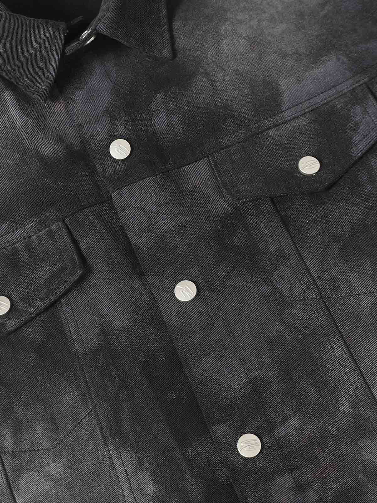 Supermade Signature Tie-Dye Acid Wash Pleated Shirt - Image 6