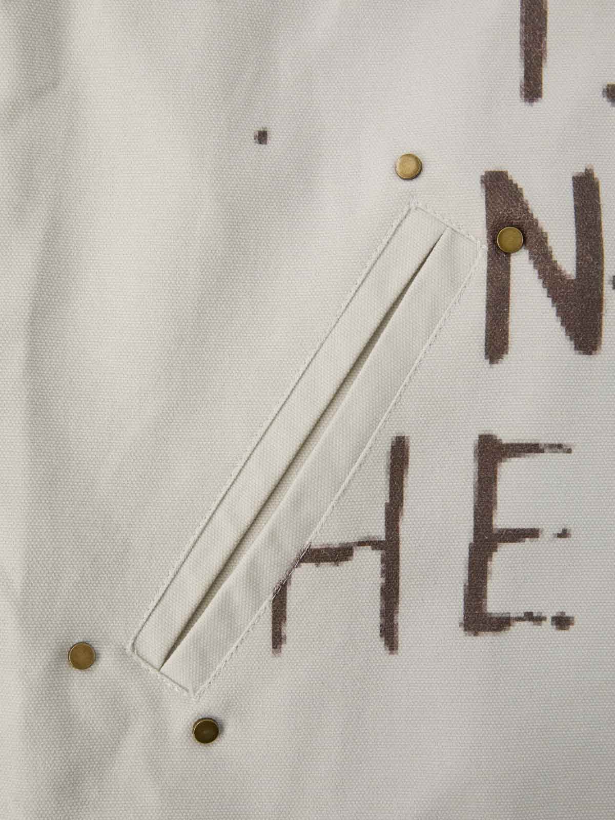 Supermade Slogan Print Color-Blocked Embroidered Retro Canvas Jacket - Image 27
