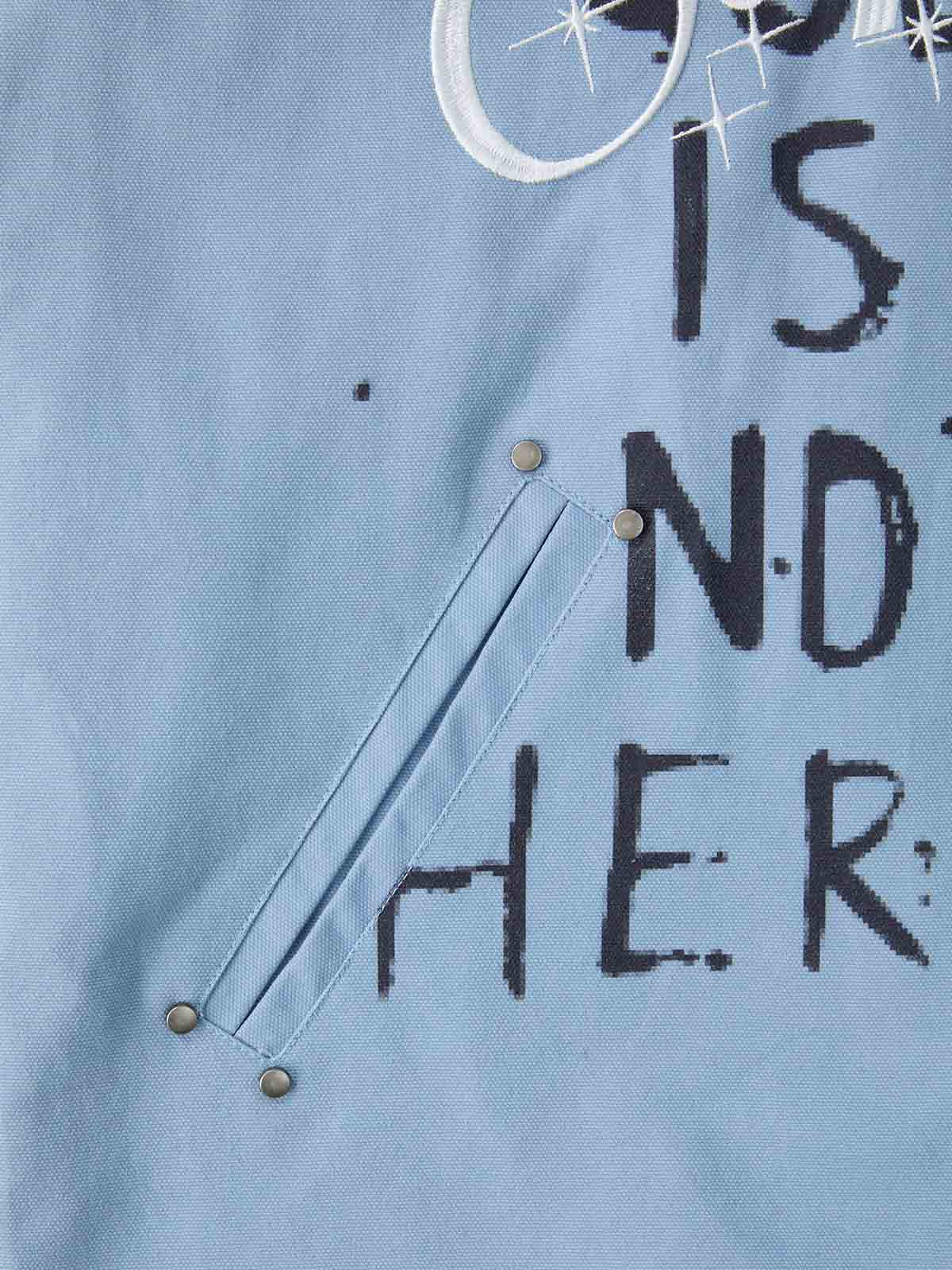 Supermade Slogan Print Color-Blocked Embroidered Retro Canvas Jacket - Image 33