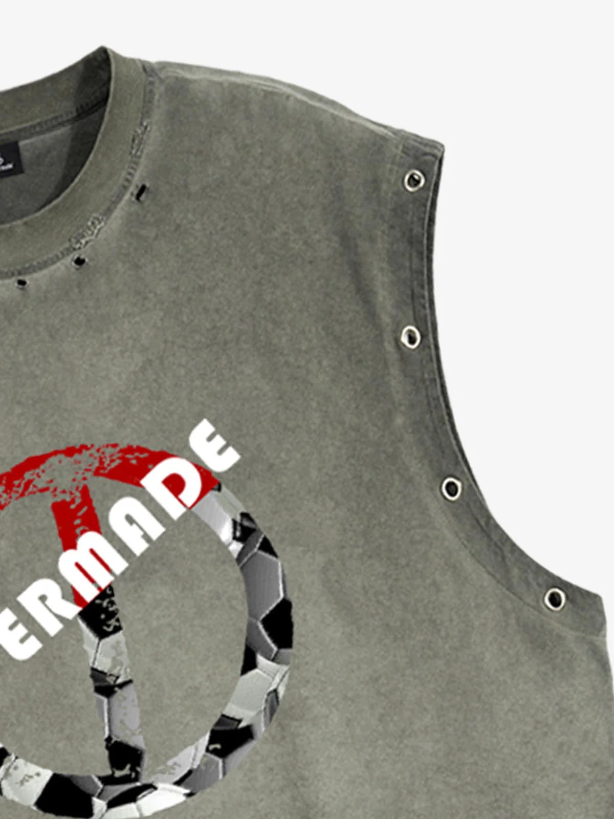 Supermade Soccer Circle Graphic Sleeveless T-Shirt - Image 3