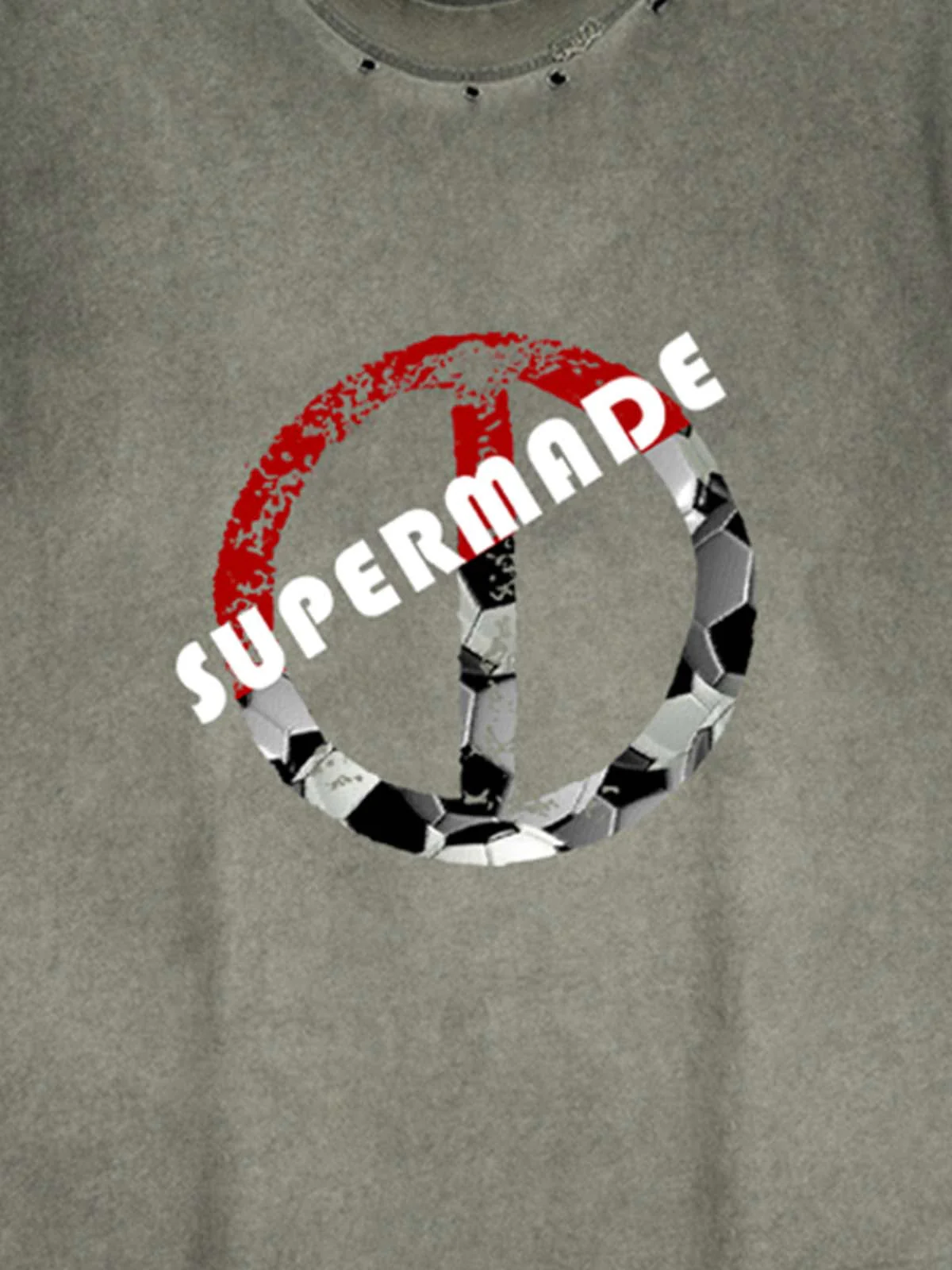 Supermade Soccer Circle Graphic Sleeveless T-Shirt - Image 4