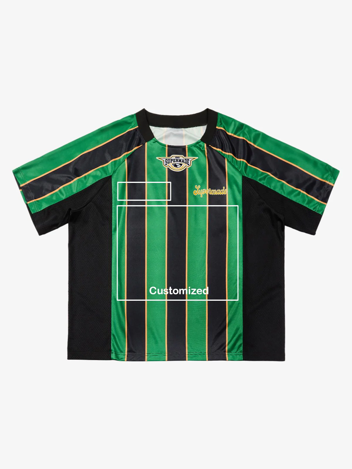 Original Retro Striped Spliced Sports Jersey T-Shirt - 2422 - Image 14