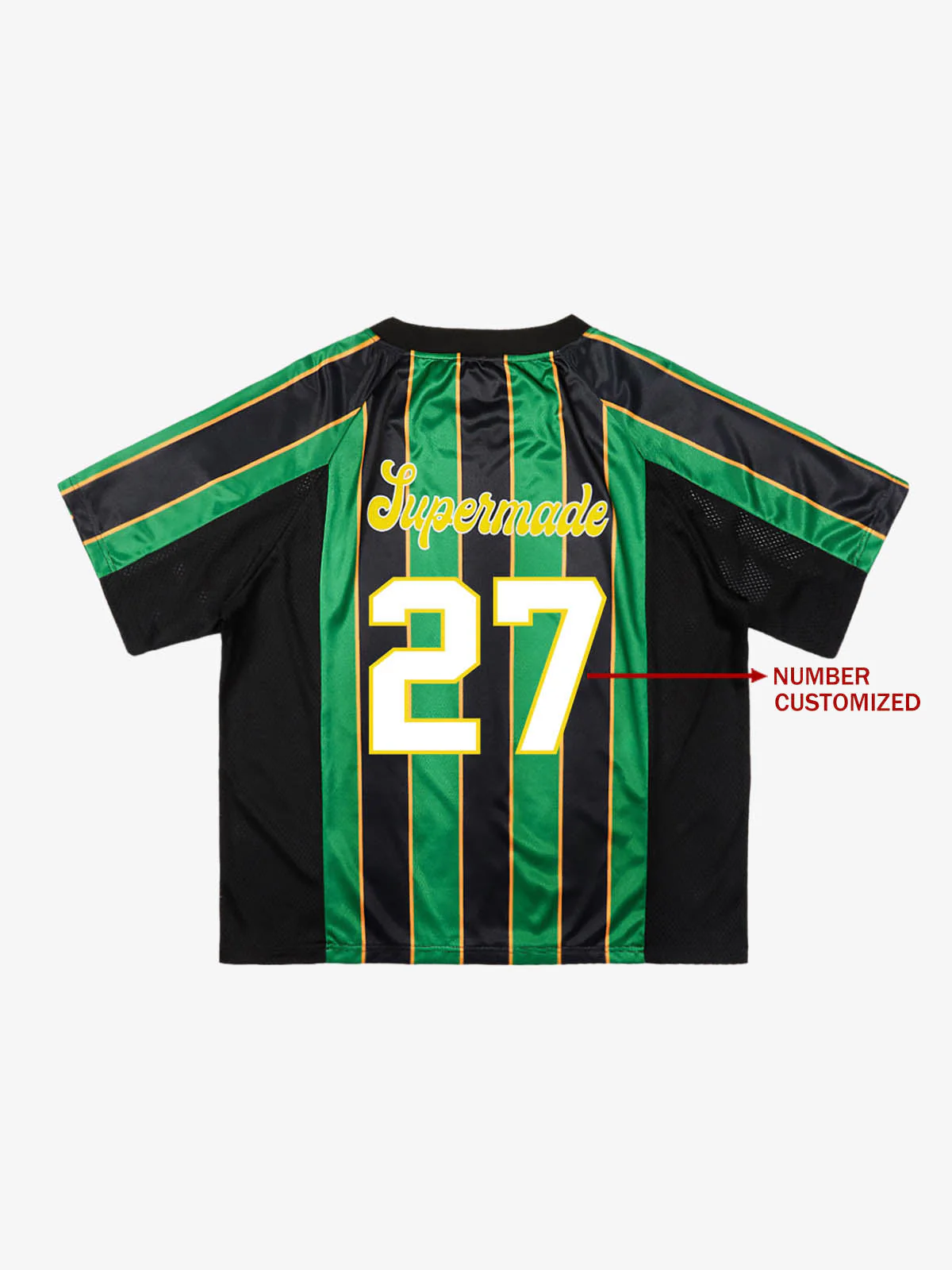 Original Retro Striped Spliced Sports Jersey T-Shirt - 2422 - Image 5