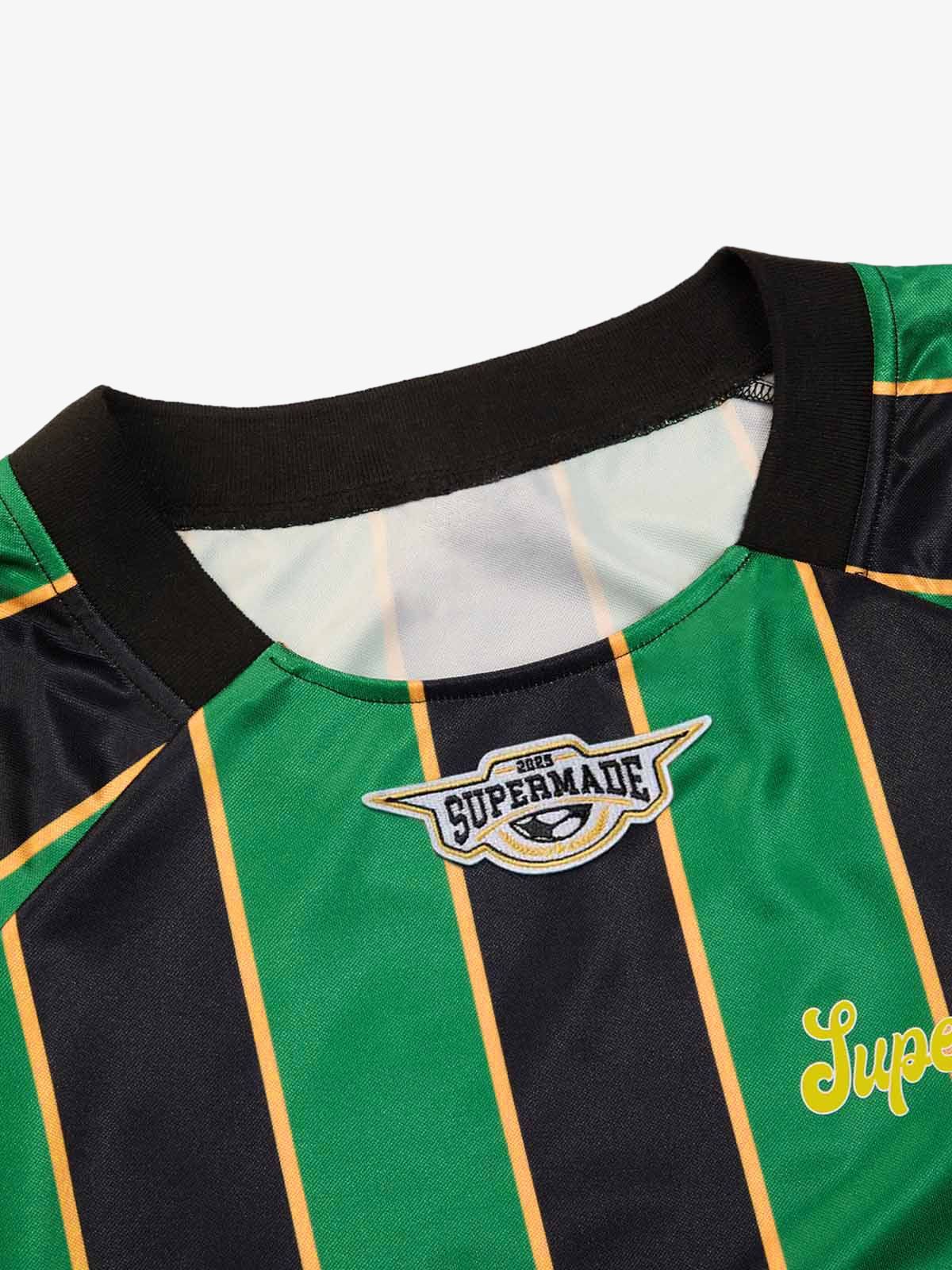 Original Retro Striped Spliced Sports Jersey T-Shirt - 2422 - Image 8