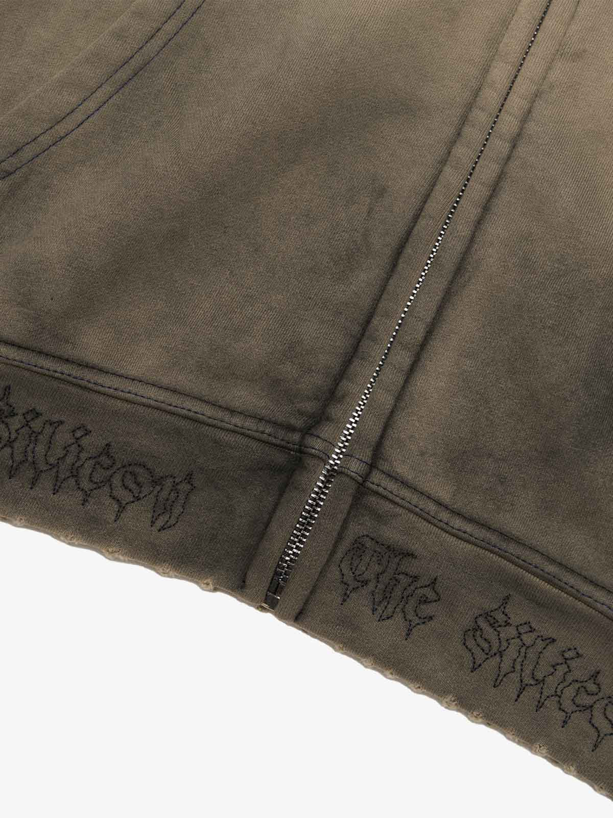 SUPERMADE Thorn Embroidery Zip Hoodie - Image 12
