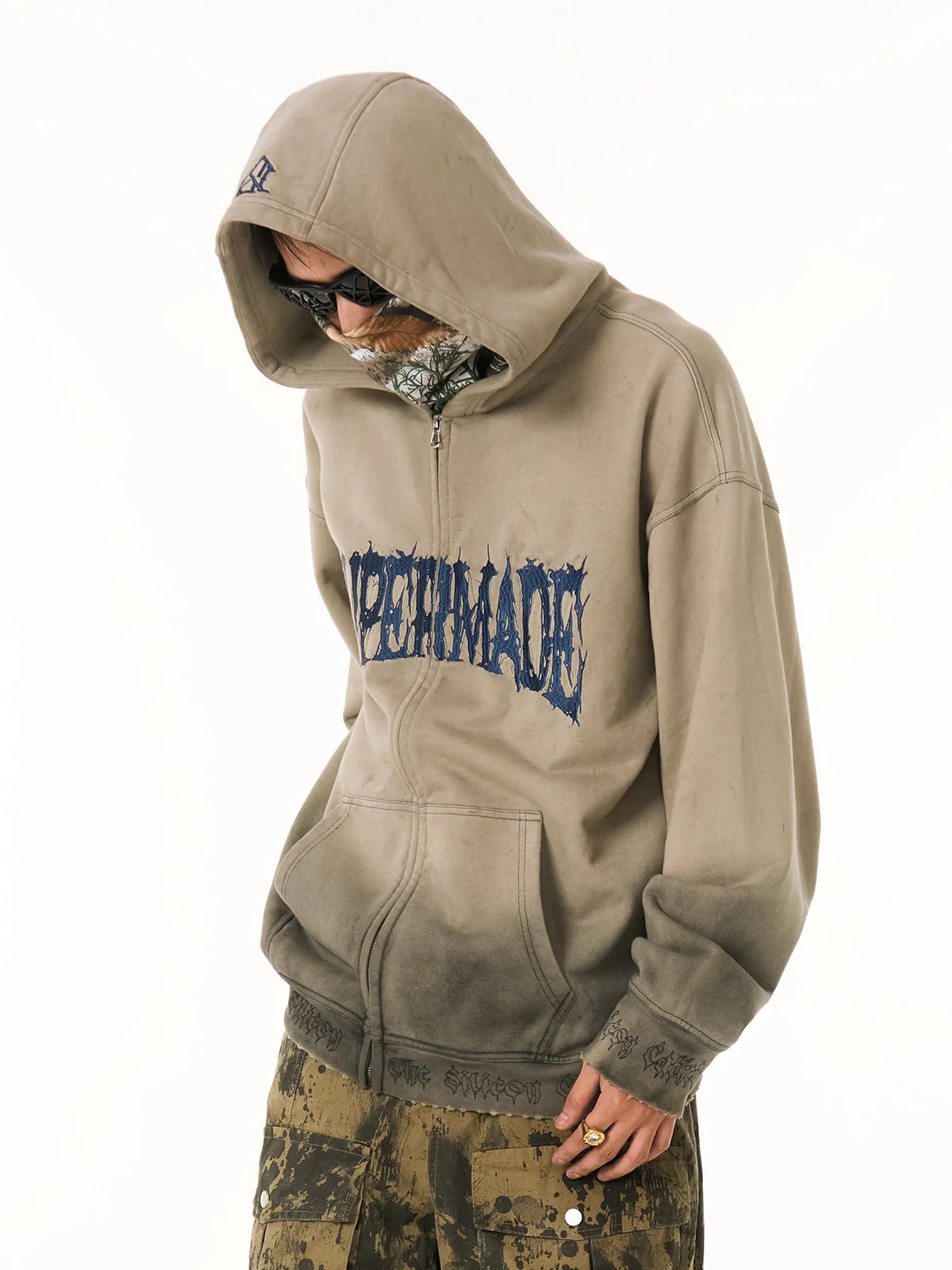 SUPERMADE Thorn Embroidery Zip Hoodie - Image 3