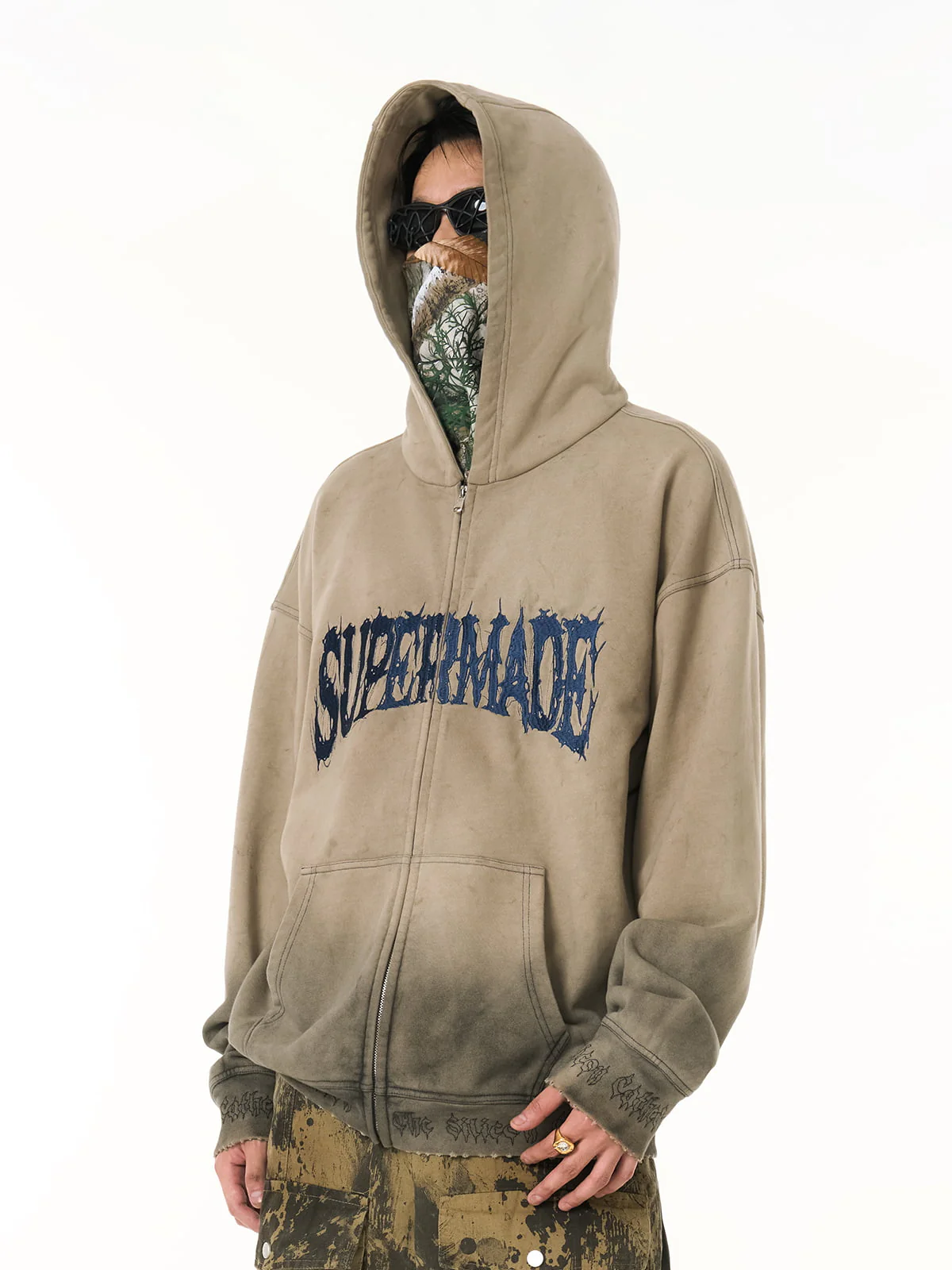 SUPERMADE Thorn Embroidery Zip Hoodie - Image 4