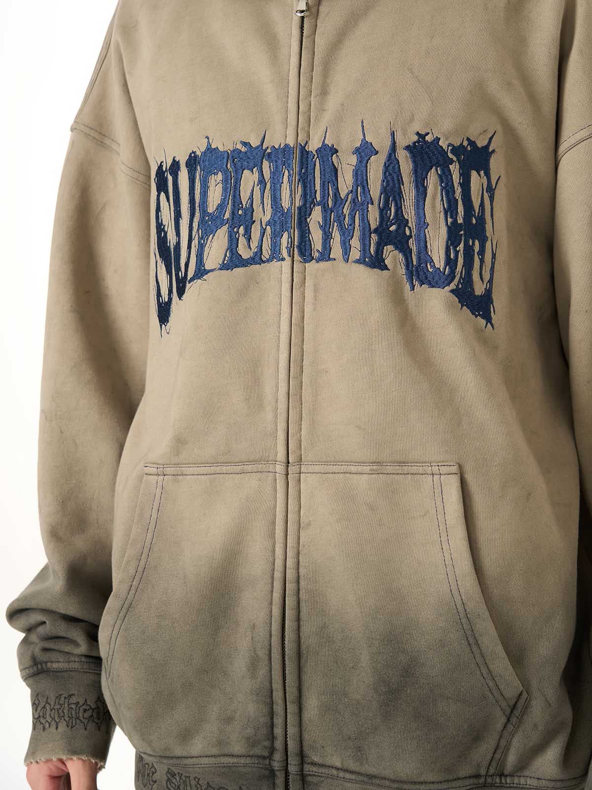 SUPERMADE Thorn Embroidery Zip Hoodie - Image 5