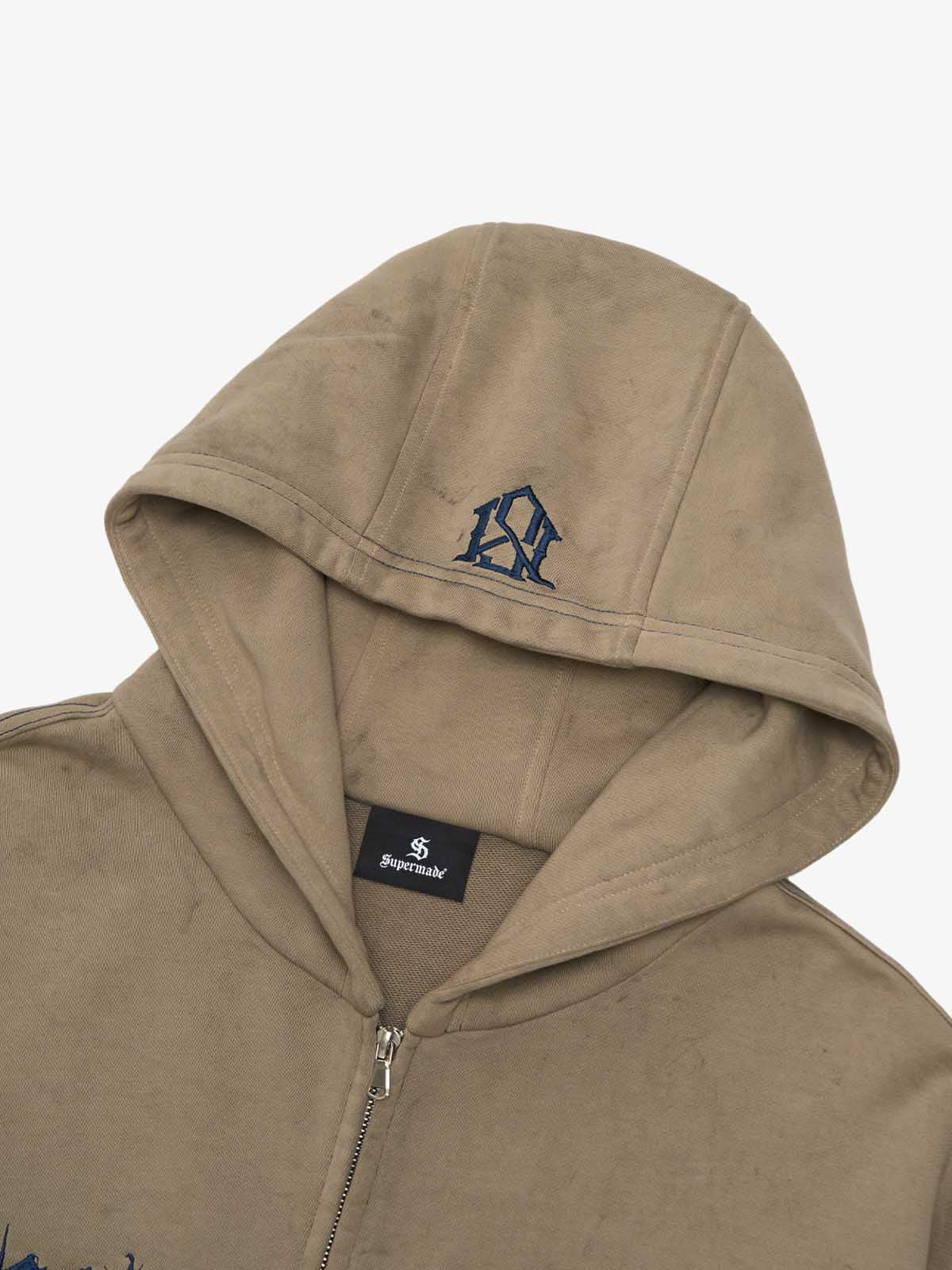 SUPERMADE Thorn Embroidery Zip Hoodie - Image 6