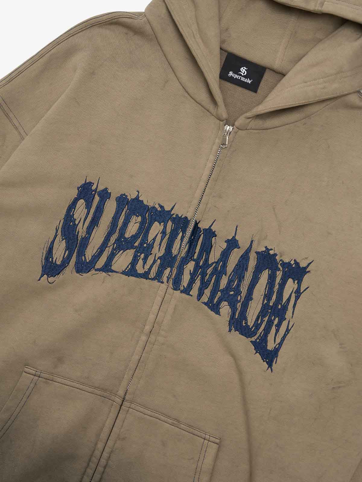 SUPERMADE Thorn Embroidery Zip Hoodie - Image 9