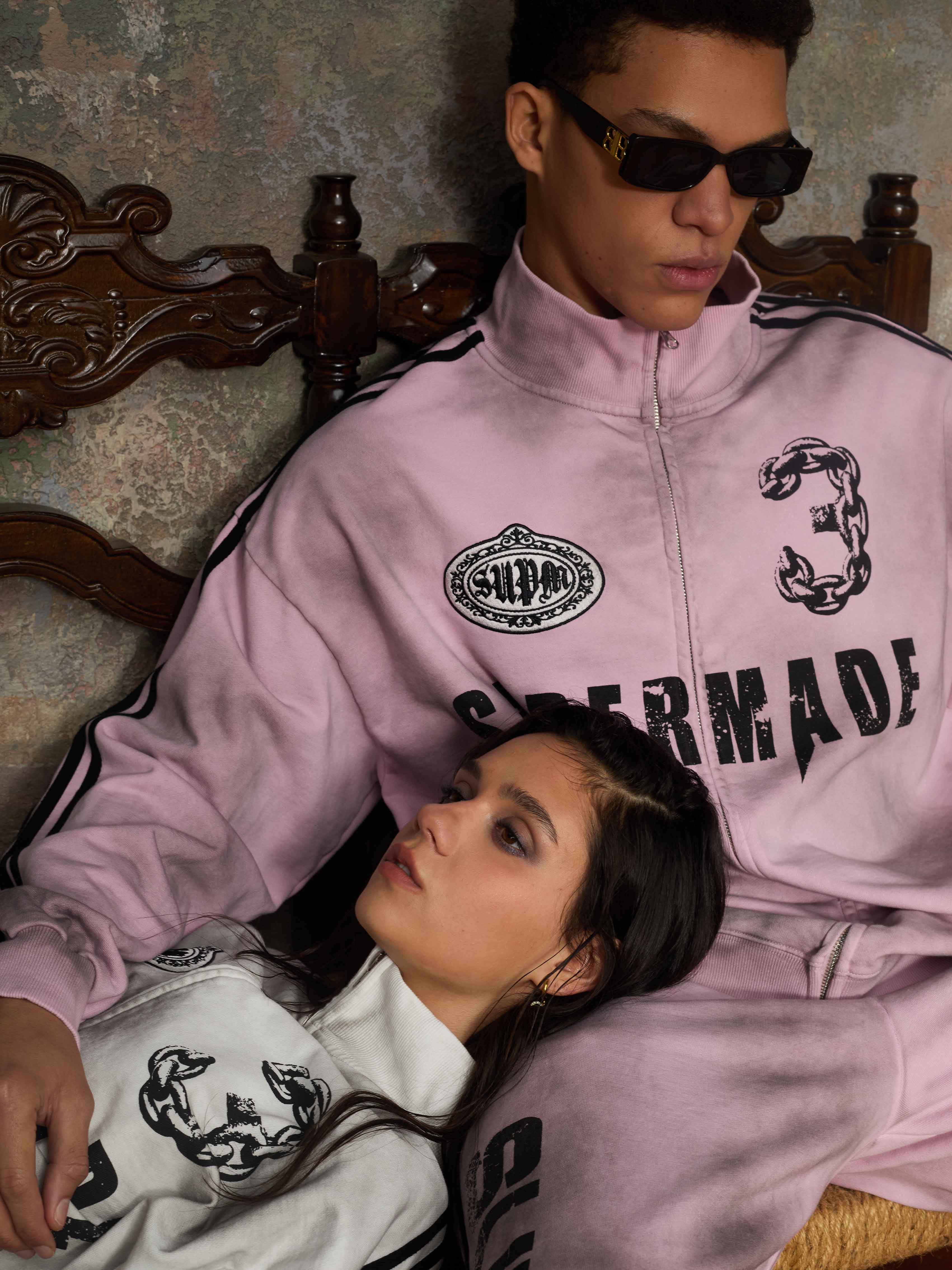 Supermade Vintage Distressed NO.3 Stand Collar Tracksuit - 2591 - Image 12
