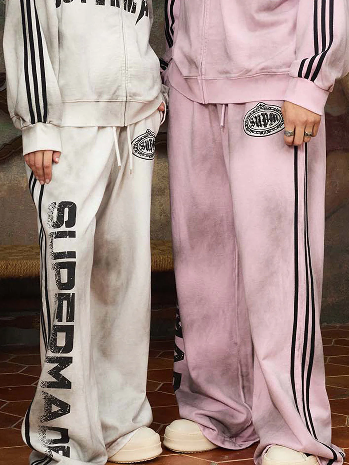 Supermade Vintage Distressed NO.3 Stand Collar Tracksuit - 2591 - Image 13