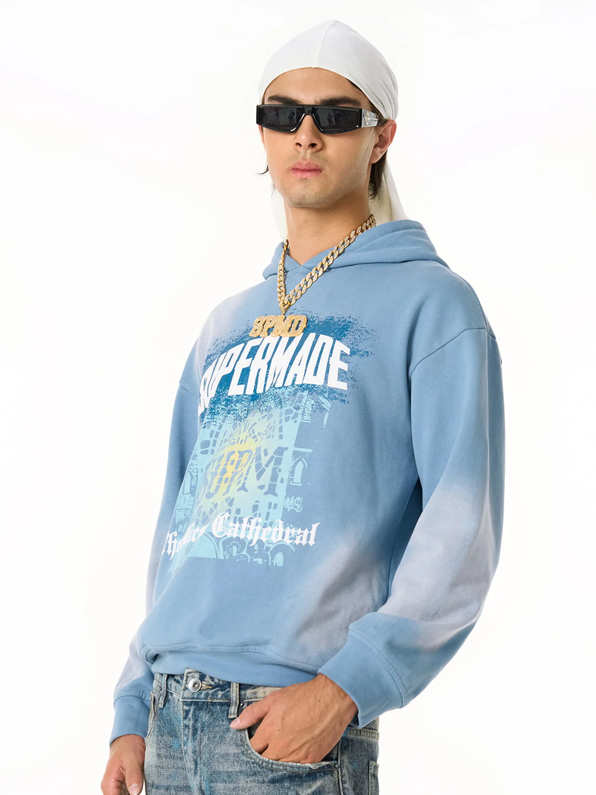 SUPM Dark Ombre Cathedral Hoodie - Image 8