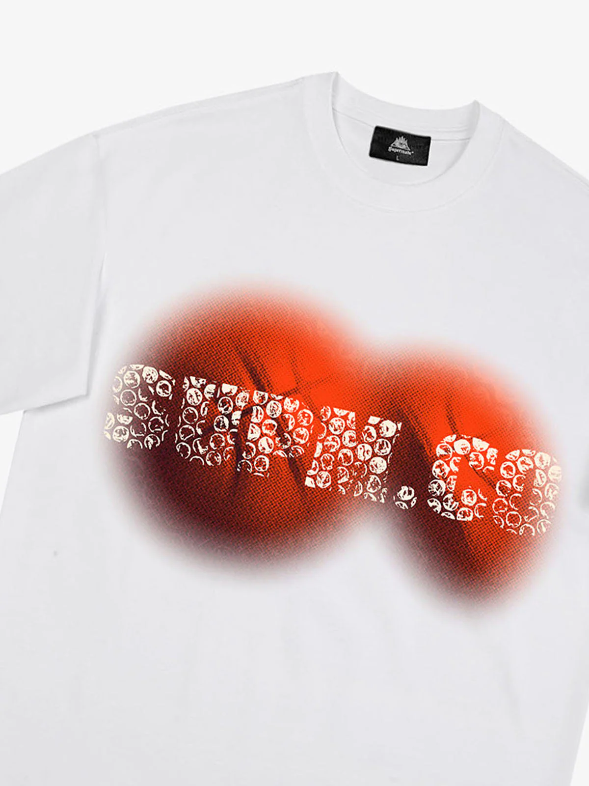 SUPM Foam Texture Basketball Pattern Graphic T-Shirt - Image 10