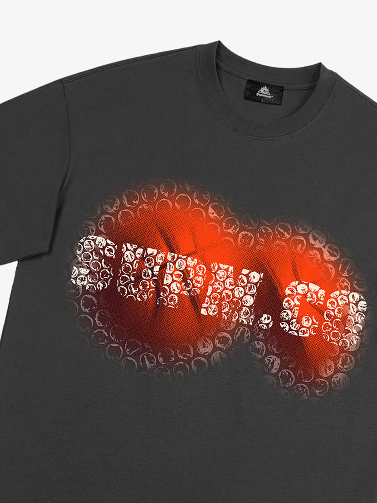 SUPM Foam Texture Basketball Pattern Graphic T-Shirt - Image 14