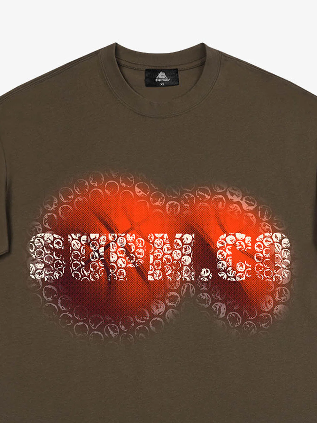 SUPM Foam Texture Basketball Pattern Graphic T-Shirt - Image 17