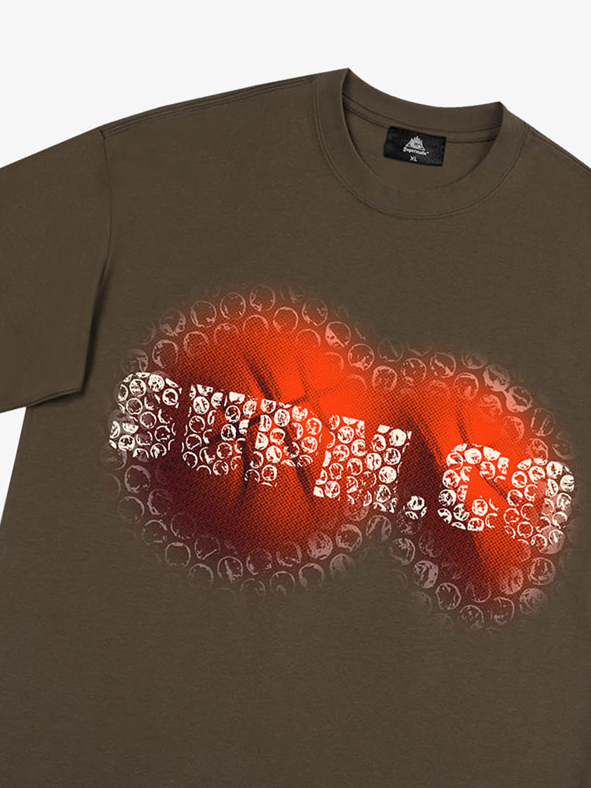 SUPM Foam Texture Basketball Pattern Graphic T-Shirt - Image 18