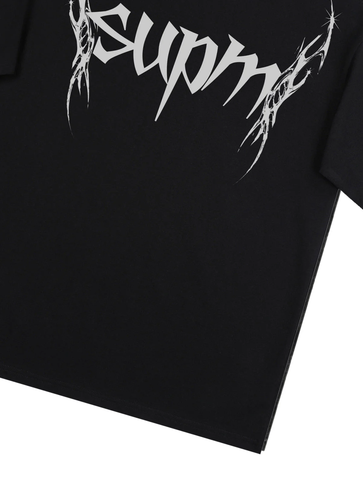 SUPM Gothic Sharp Letter Graphic T-Shirt - Image 10