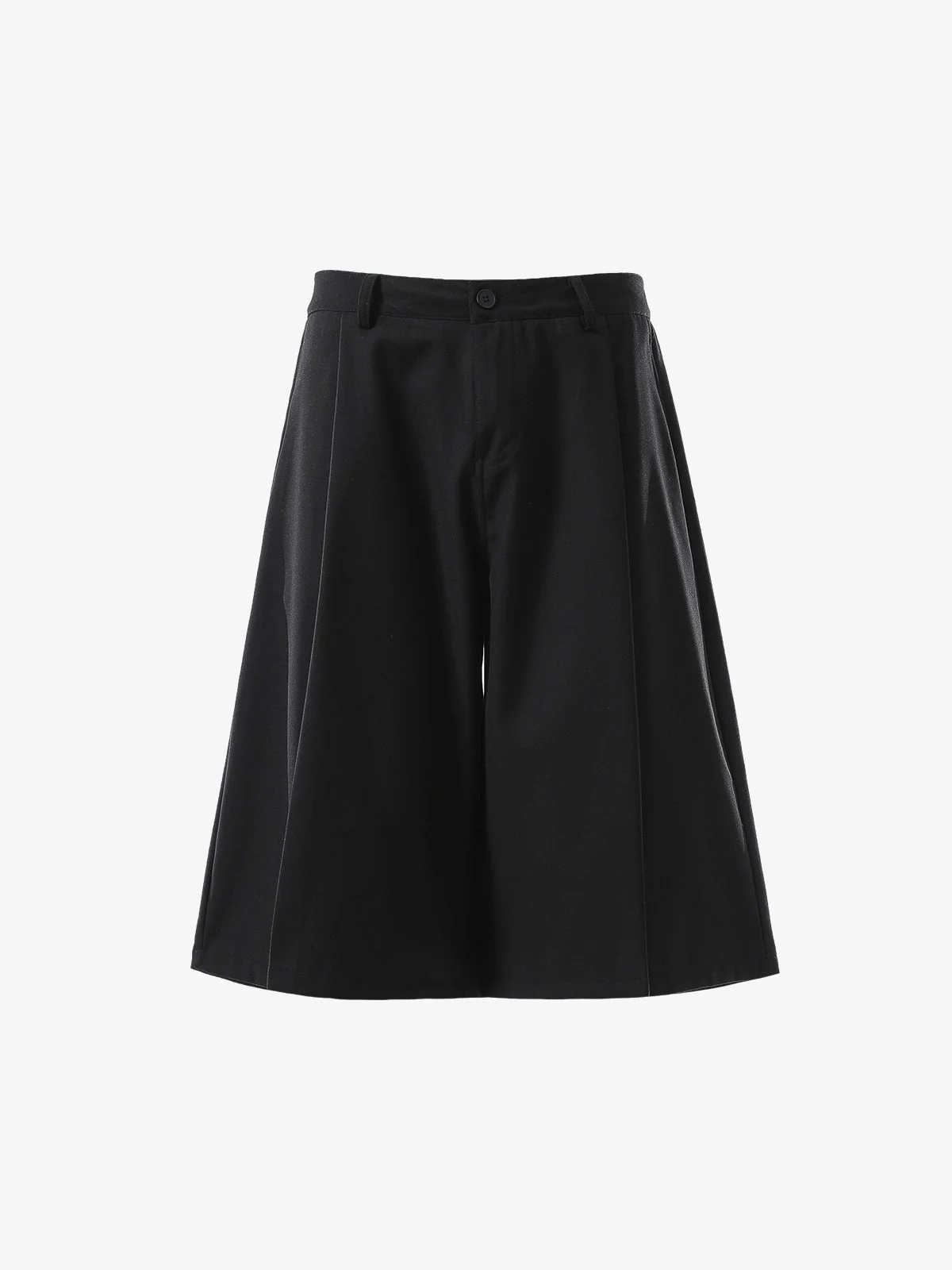 Tailored Wide-Leg Woven Pleated Shorts - Image 2