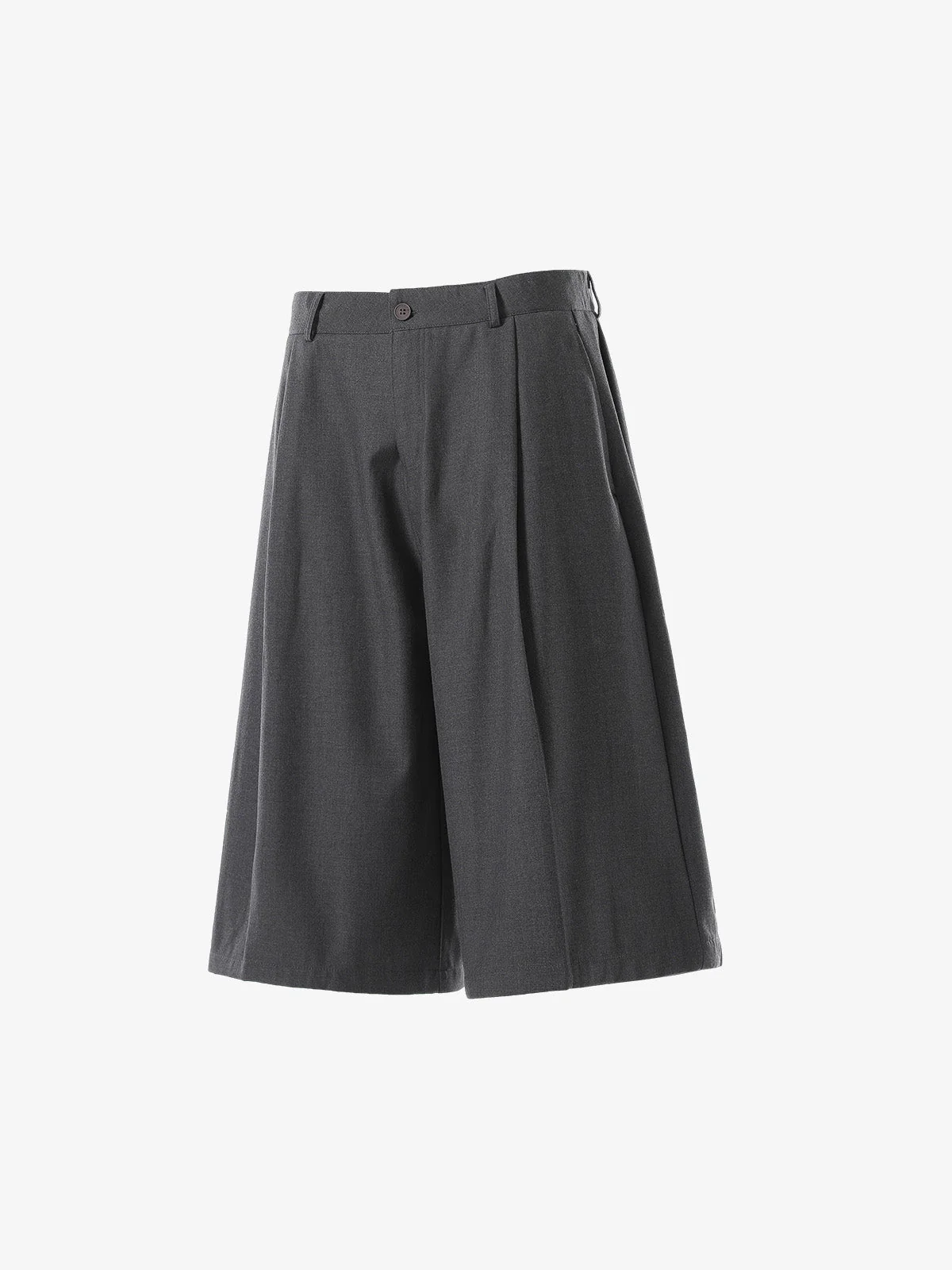 Tailored Wide-Leg Woven Pleated Shorts - Image 3