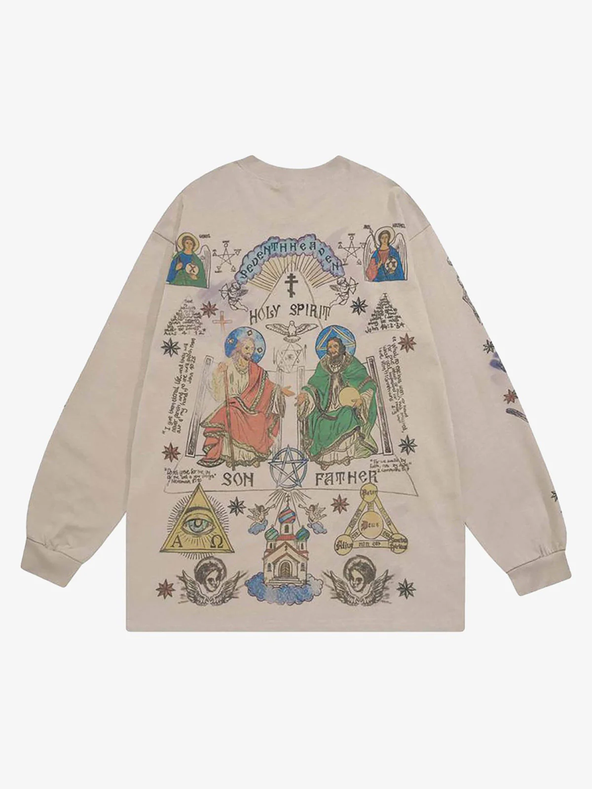 Thesupermade American High Street Graffiti Long Sleeve T-Shirt - Image 3