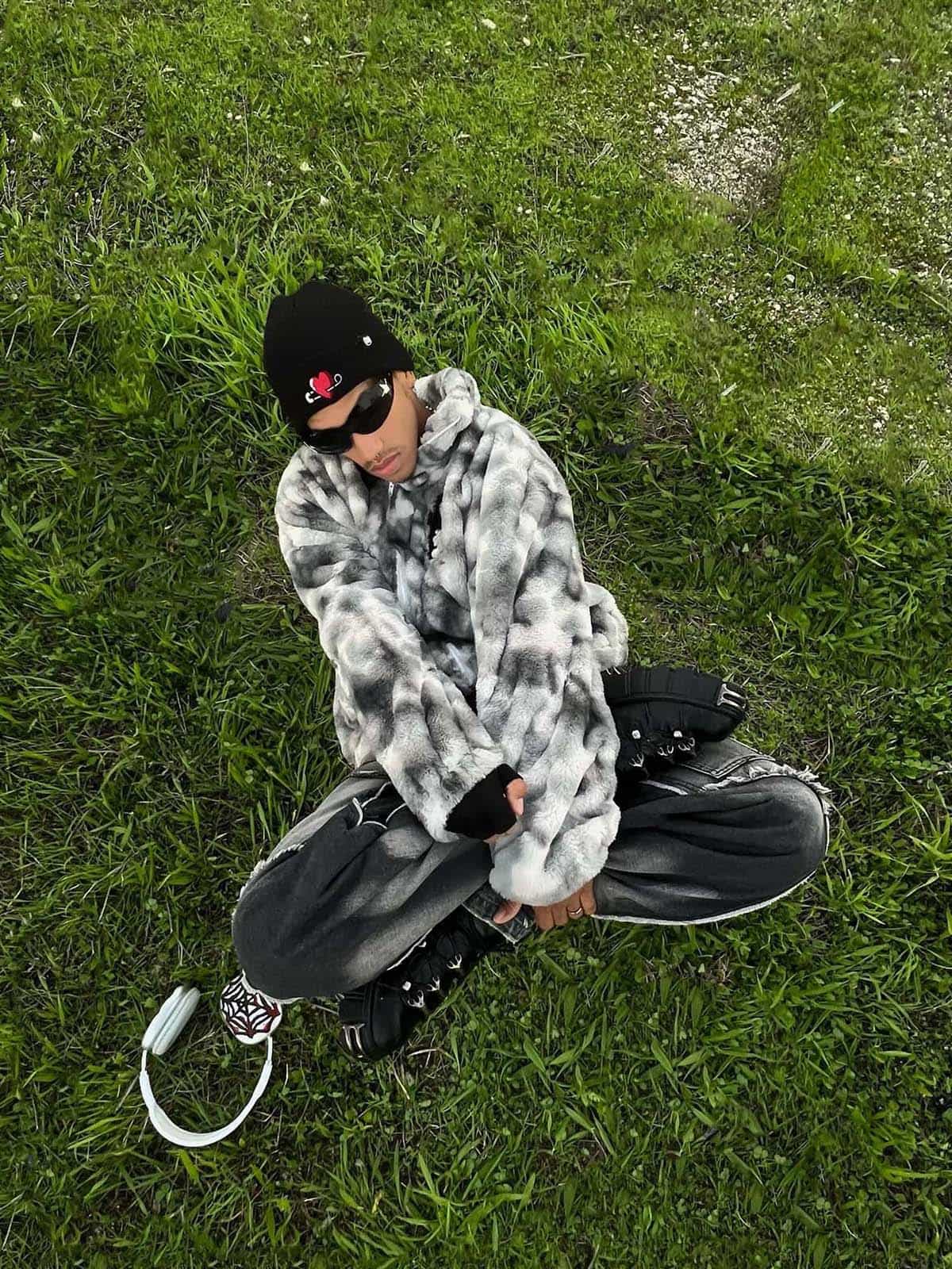 Heavy-Duty Faux Lambswool Tie-Dye Urban Jacket - 1558 - Image 8