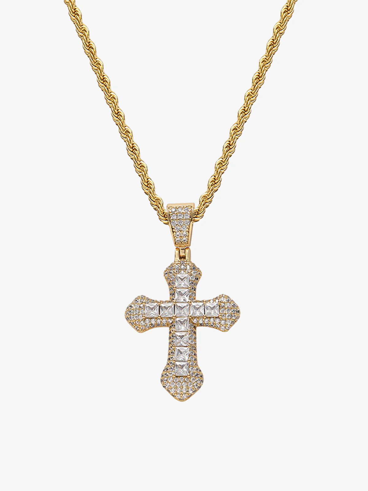 Thesupermade Corss Full Diamond Necklace-1514 - Image 2