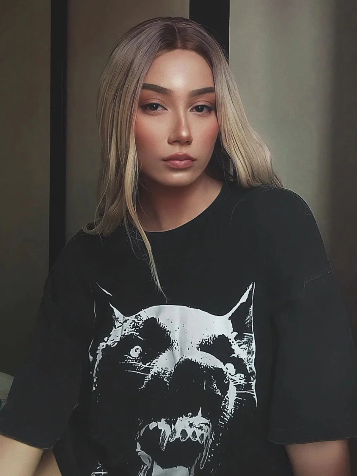 Thesupermade Doberman Print Washed T-shirt - 1856 - Image 6