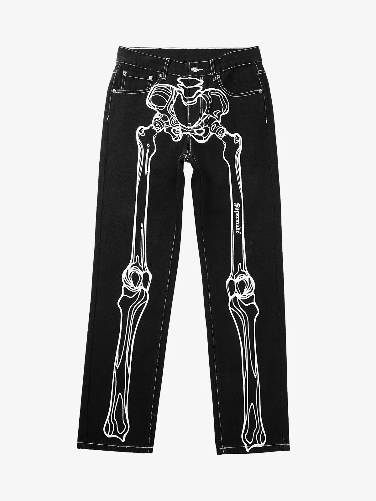 Thesupermade Hip Hop Bones Embroidered Jeans - 1859 - Image 2