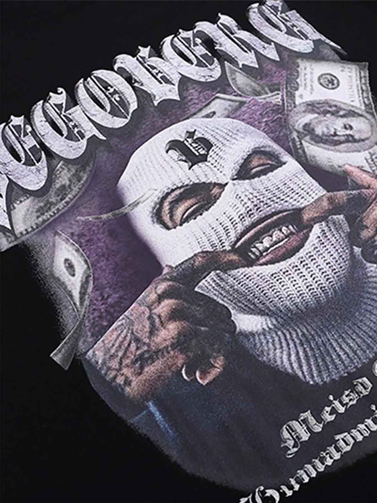 Thesupermade Masked Gangster Portrait Printed T-Shirt-1533 - Image 3