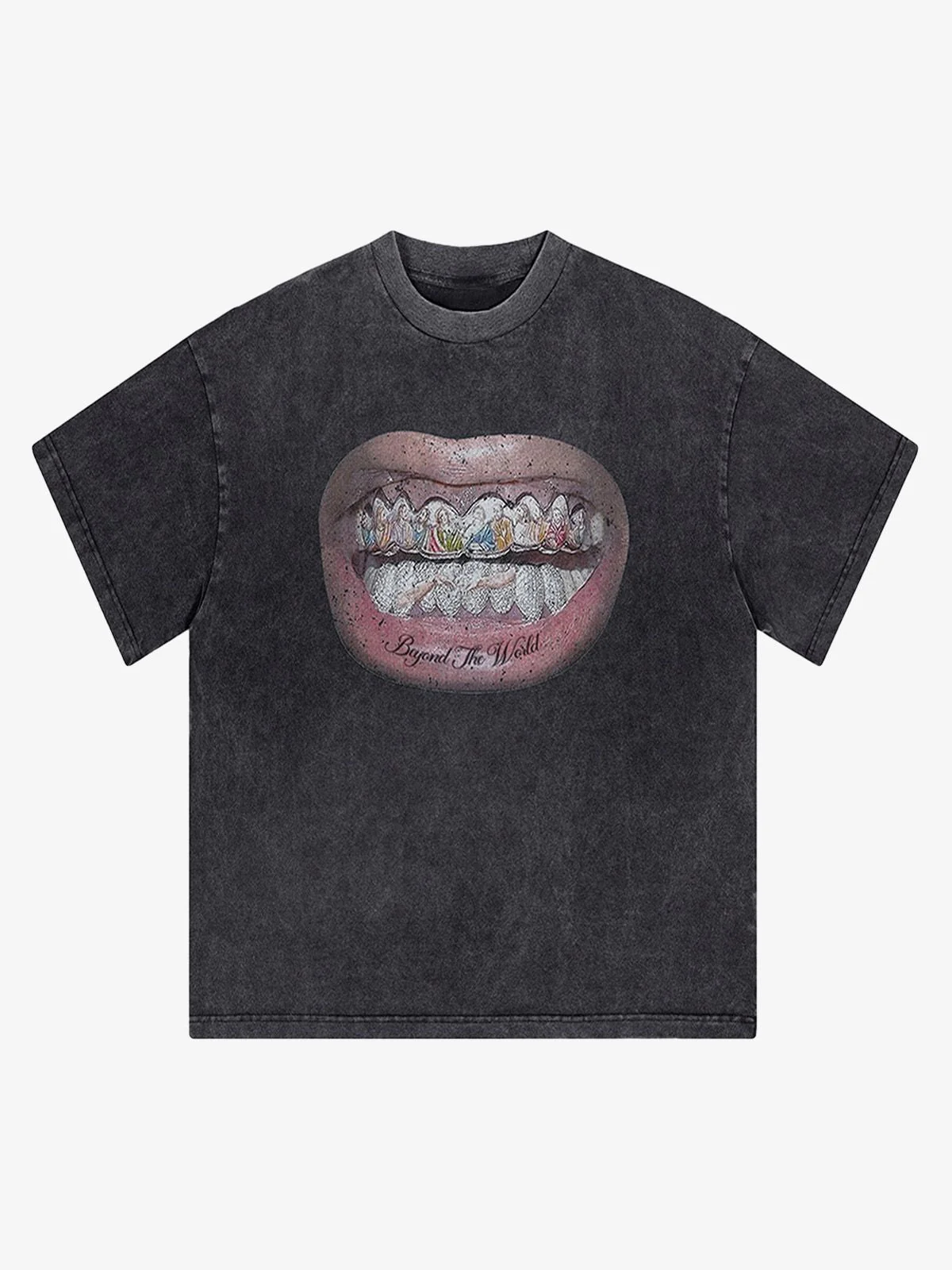 Full Diamond Tooth Pattern T-Shirt - 2258 - Image 18