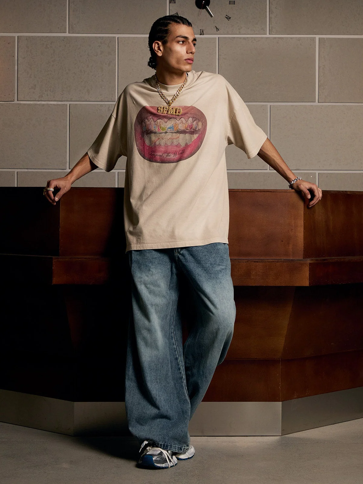 Full Diamond Tooth Pattern T-Shirt - 2258 - Image 9