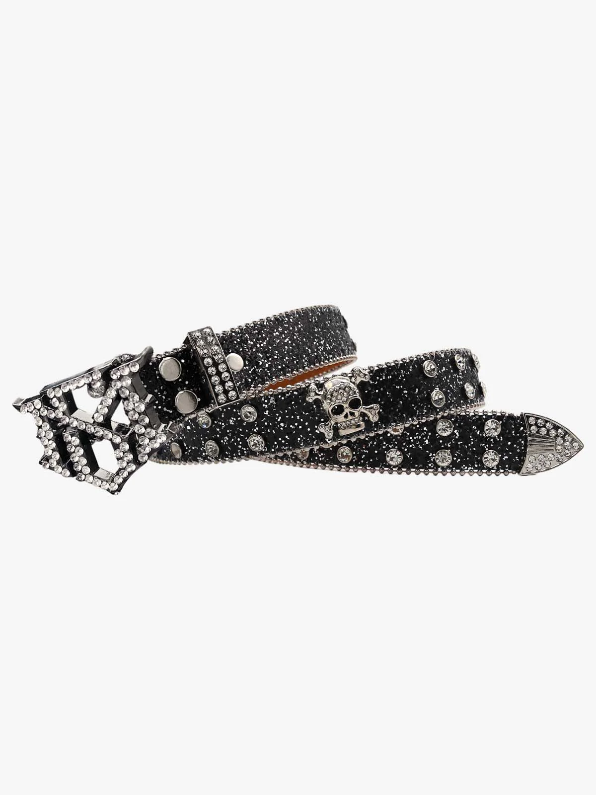 Thesupermade Rhinestone Skull Belt - 1668 - Image 5