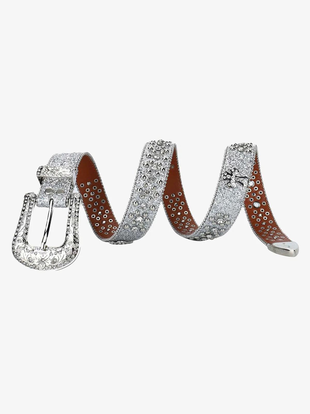 Thesupermade Studded Rhinestone Belt-1797 - Image 3