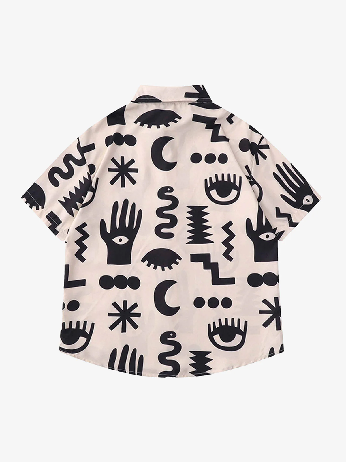 Thesupermade Vintage Full Print Lapel Short Sleeve Shirt - Image 2