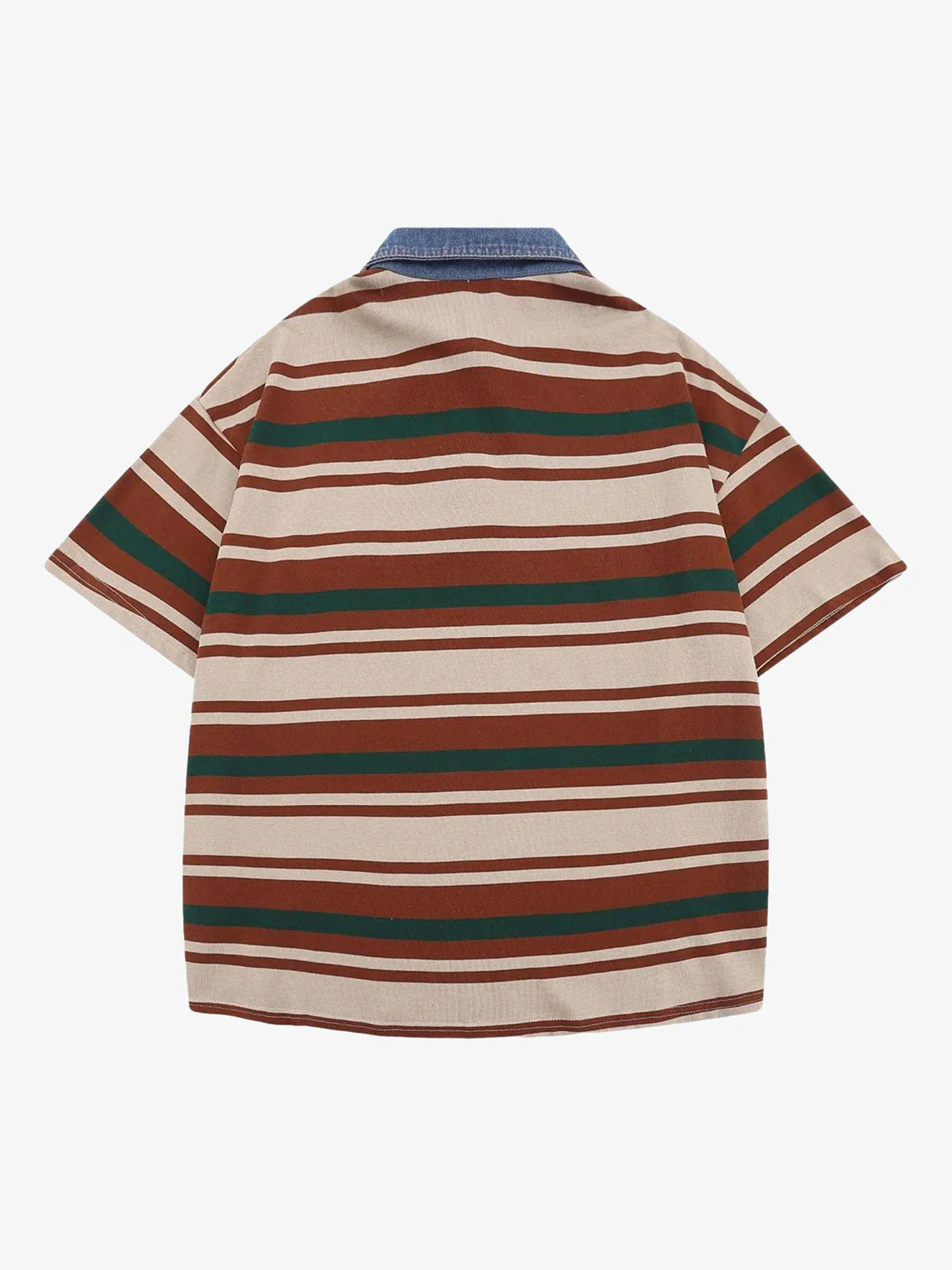Thesupermade Vintage Striped Polo Shirt - 2165 - Image 3