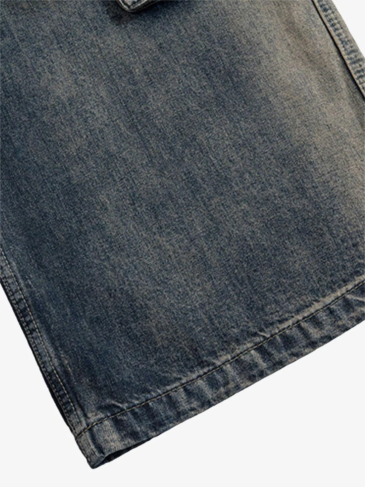 Thesupermade Wide Leg Multi-Pocket Straight Leg Loose Jeans - 1666 - Image 10