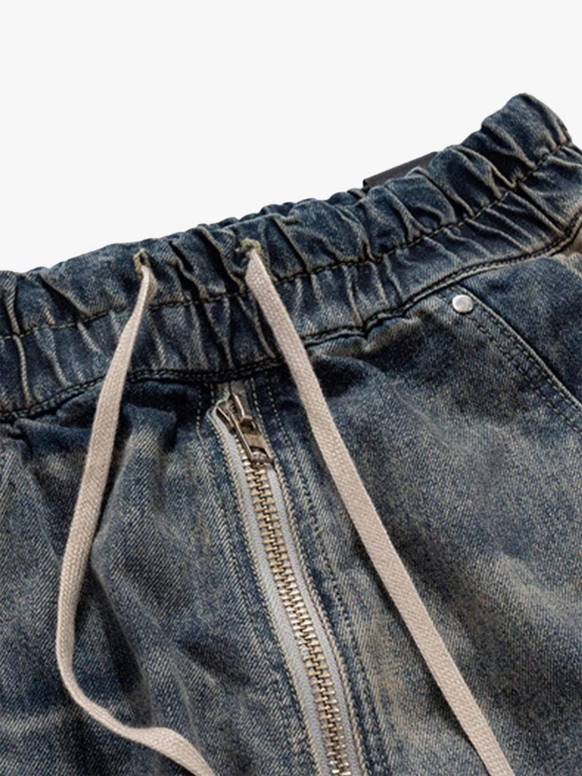 Thesupermade Wide Leg Multi-Pocket Straight Leg Loose Jeans - 1666 - Image 8