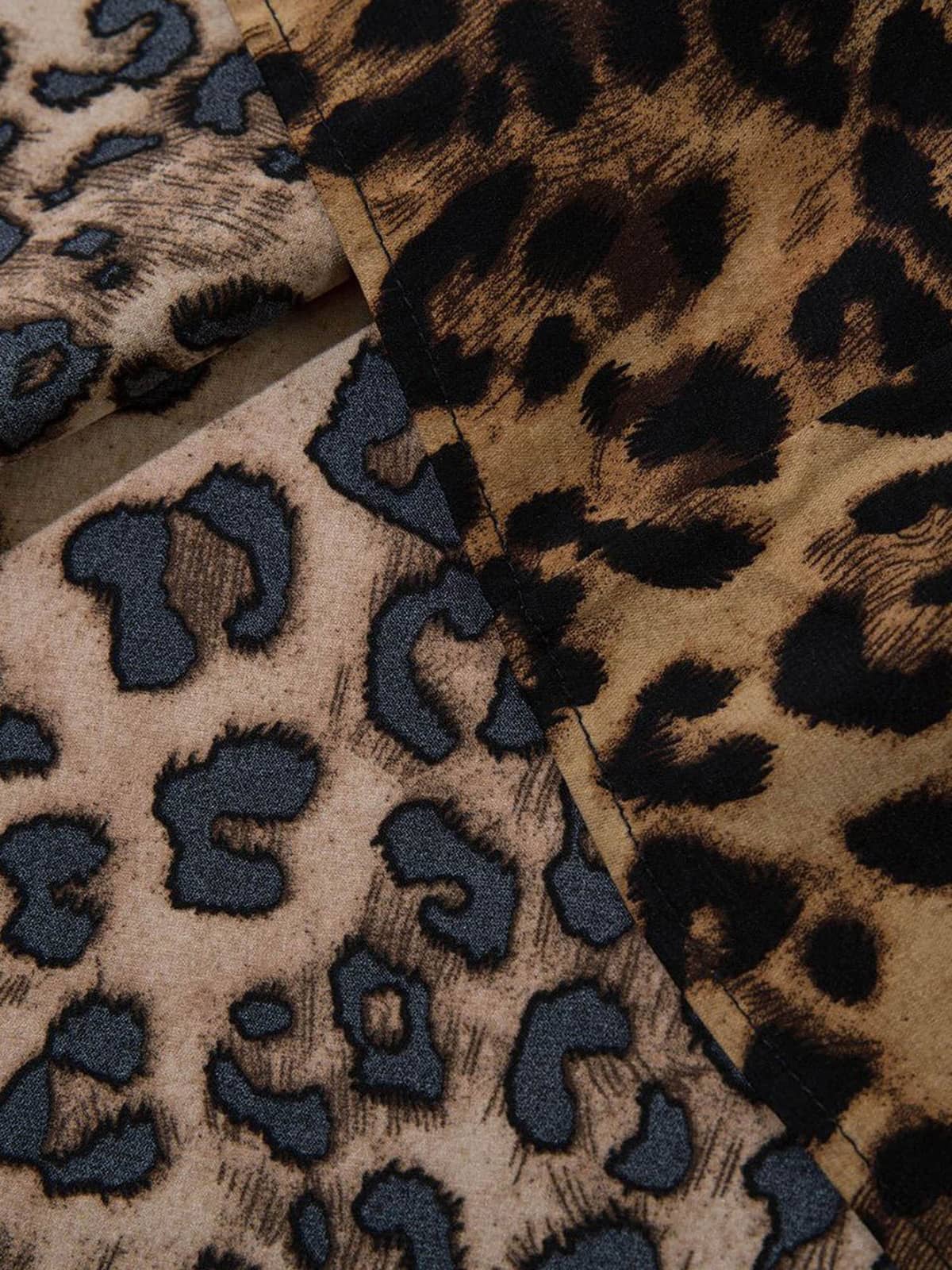 Vintage Wild Leopard Print Button-Up Shirt - 2017 - Image 3