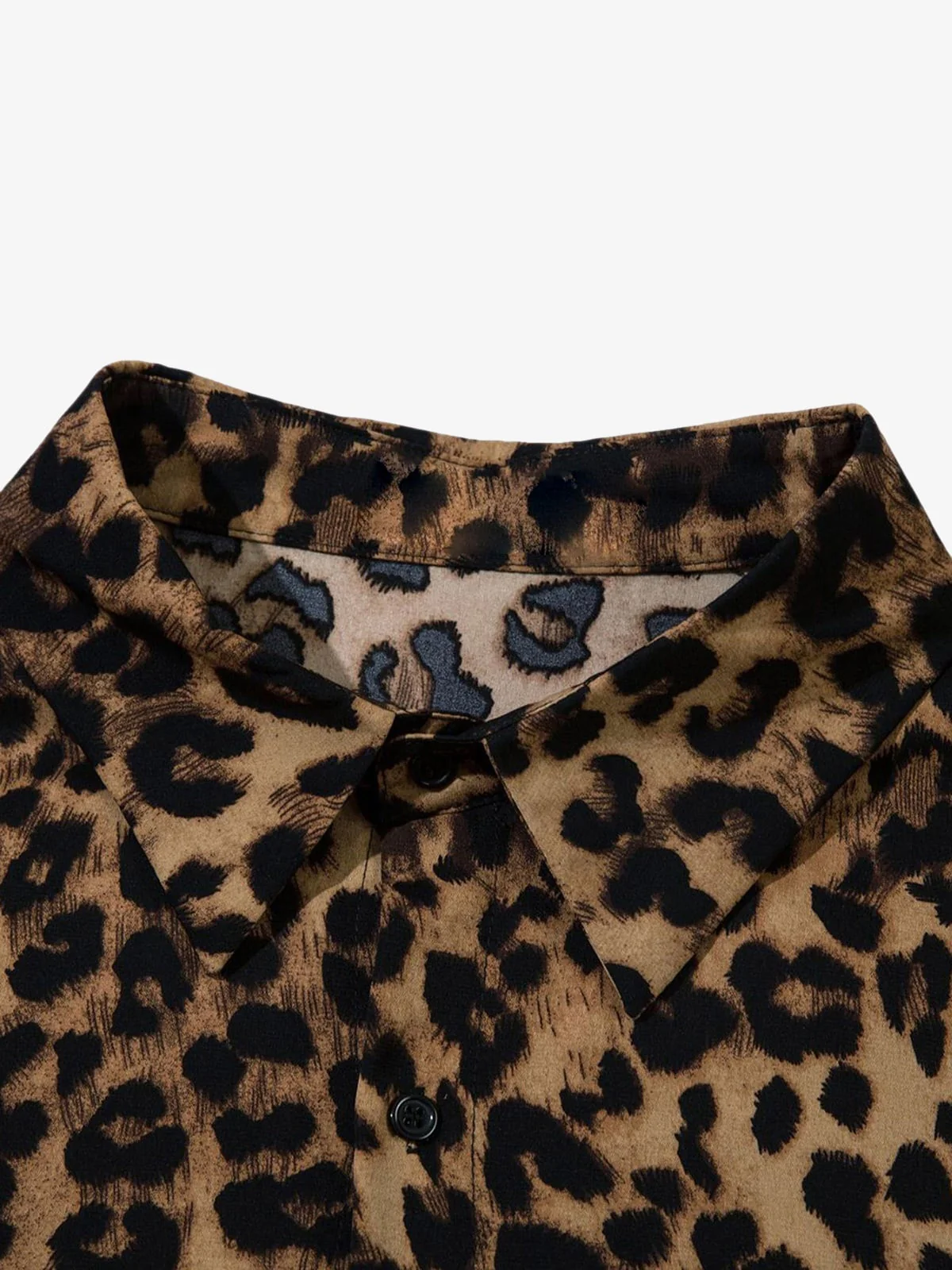 Vintage Wild Leopard Print Button-Up Shirt - 2017 - Image 5