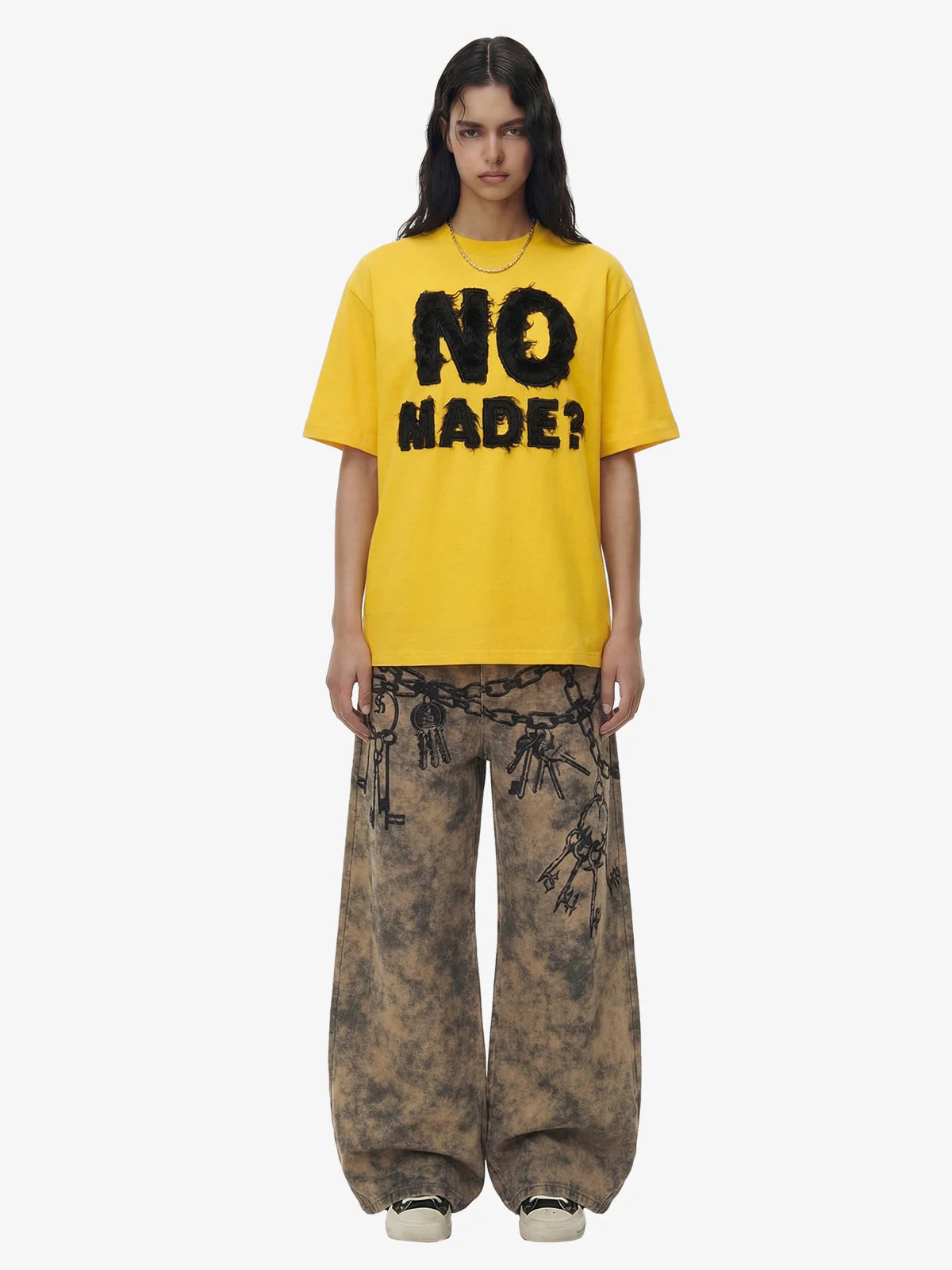 Heavy Retro Patch Embroidered T-shirt - 2398 - Image 9