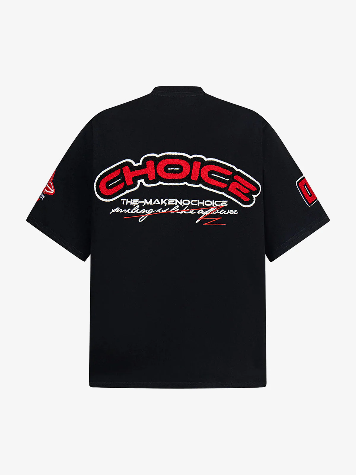 Retro Motorcycle Style Heavy Patch Embroidered T-shirt - Image 10