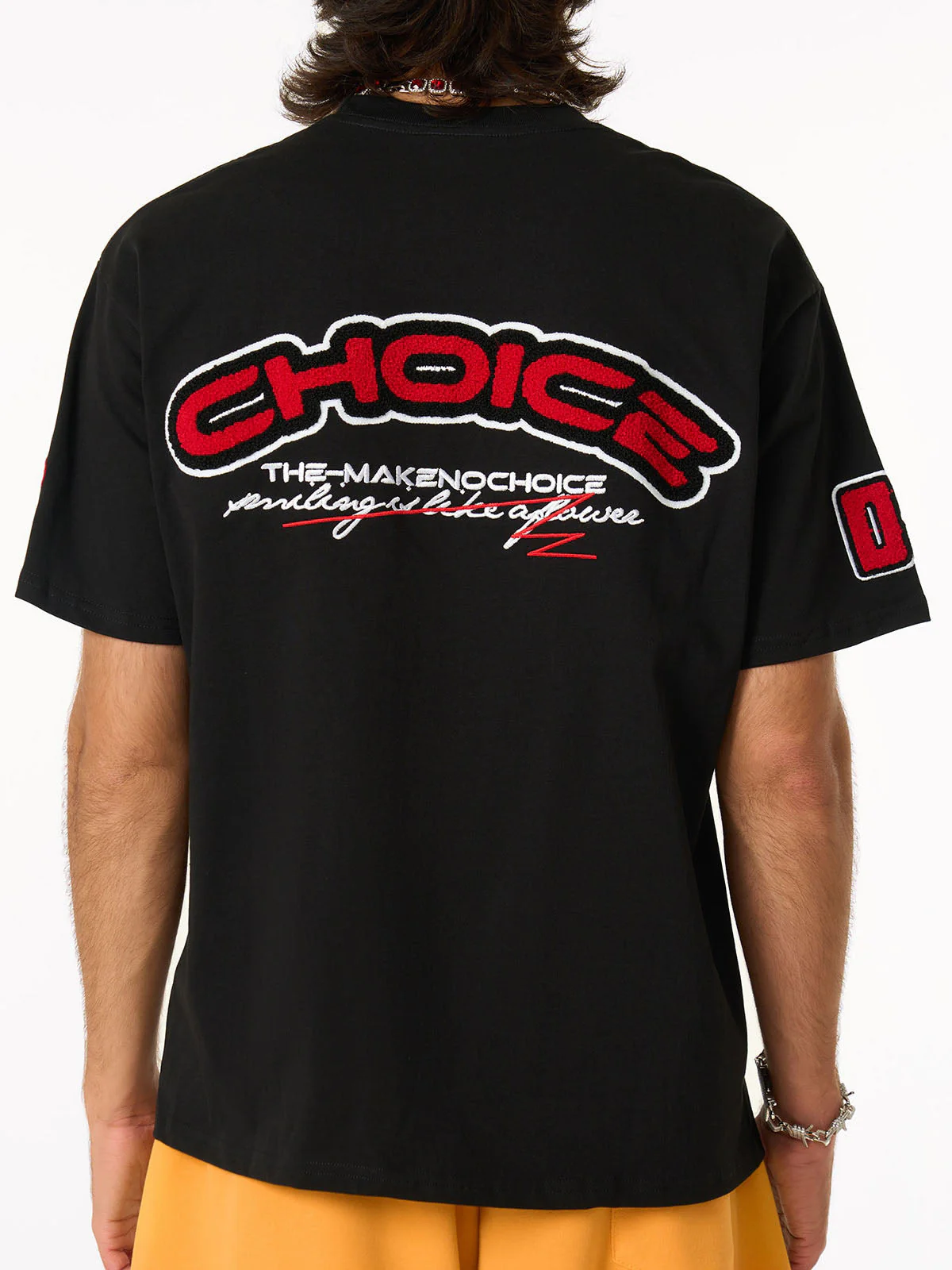 Retro Motorcycle Style Heavy Patch Embroidered T-shirt - Image 5