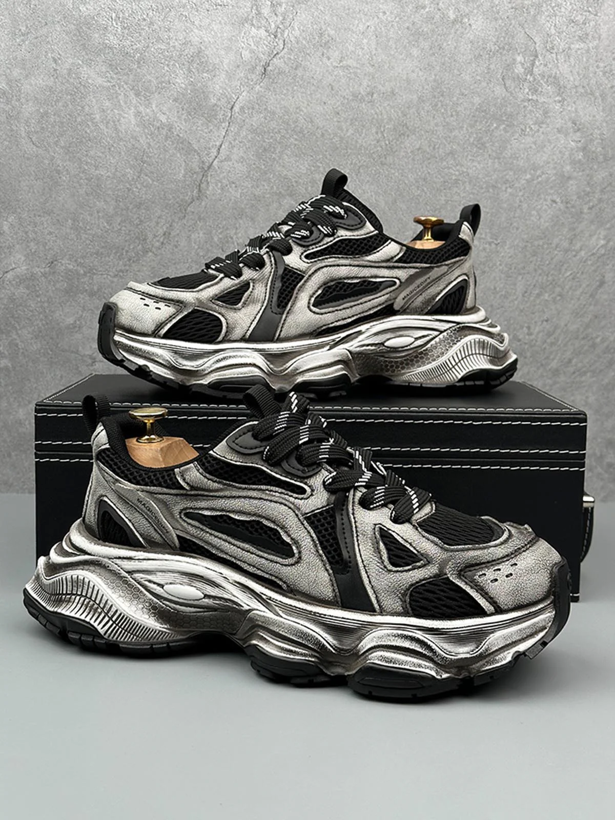 Chunky Sole Breathable Running Sneakers - Image 13