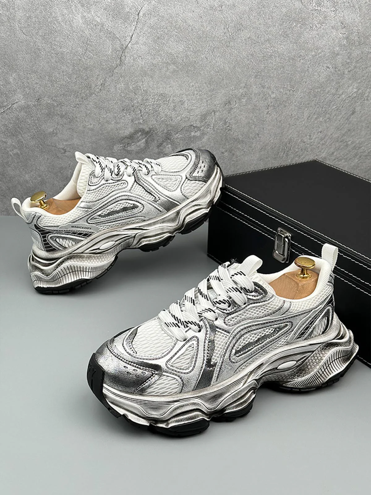 Chunky Sole Breathable Running Sneakers - Image 7