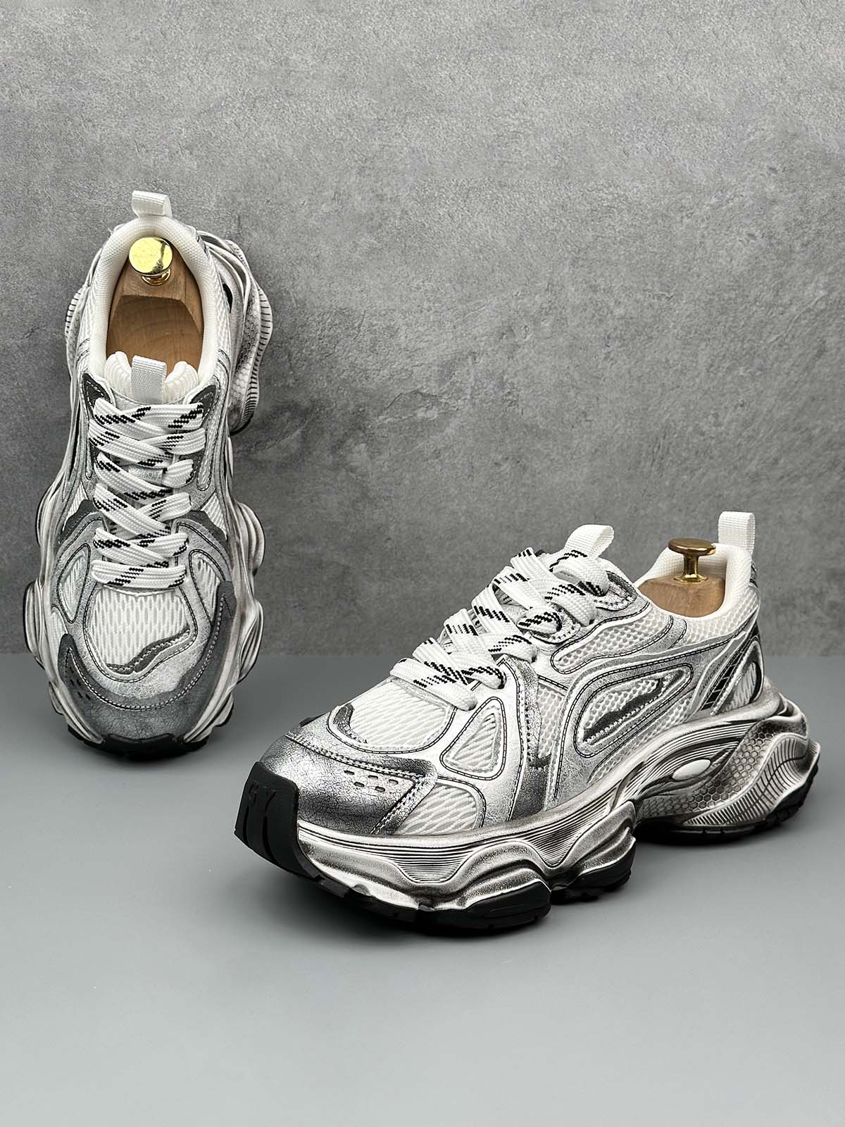 Chunky Sole Breathable Running Sneakers - Image 8