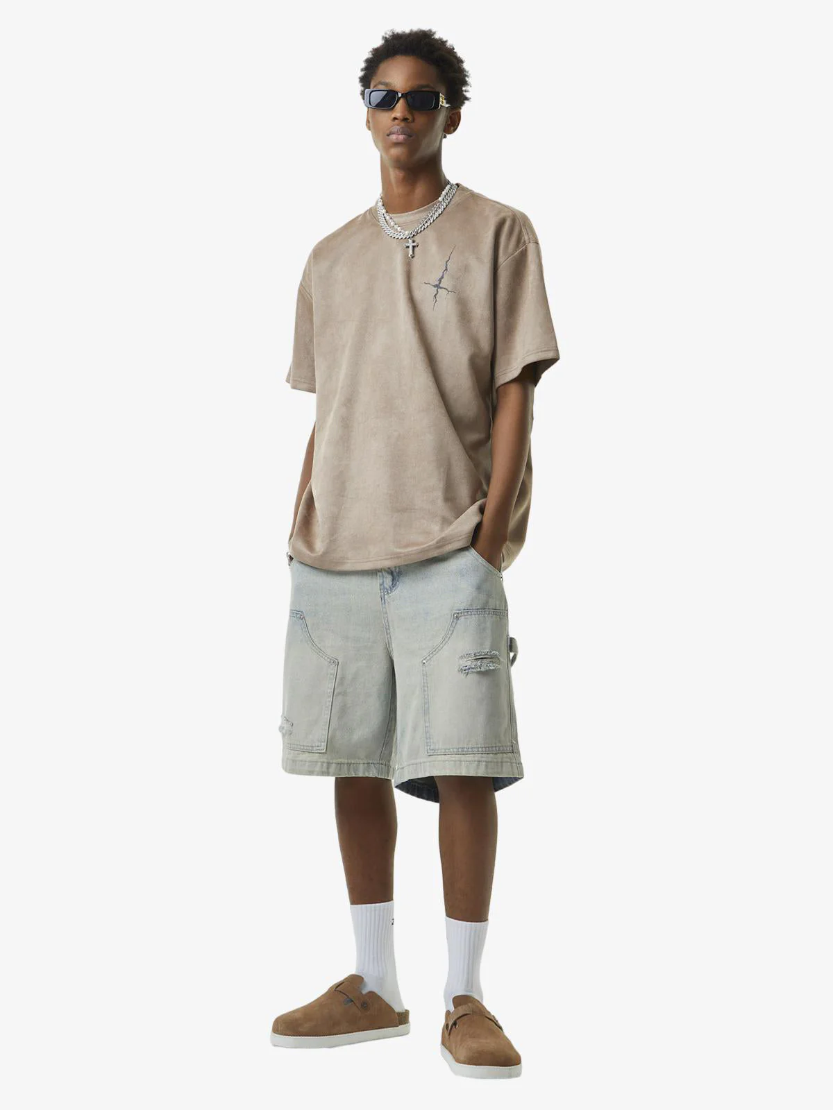 Thesupermade Retro Washed Hip-Hop Shorts - Image 6