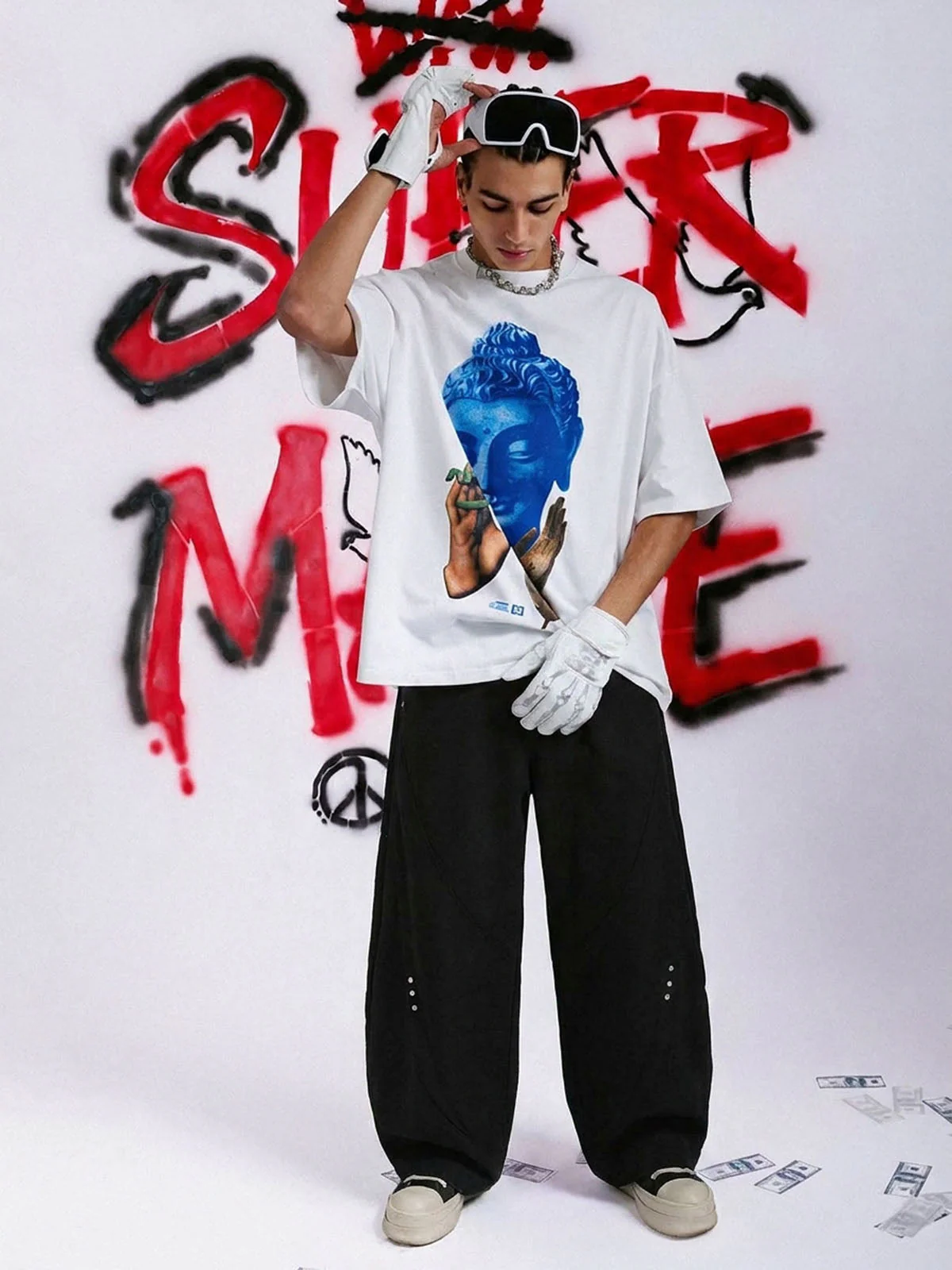 Retro Unisex Barrel Baggy Pants - 2450 - Image 3