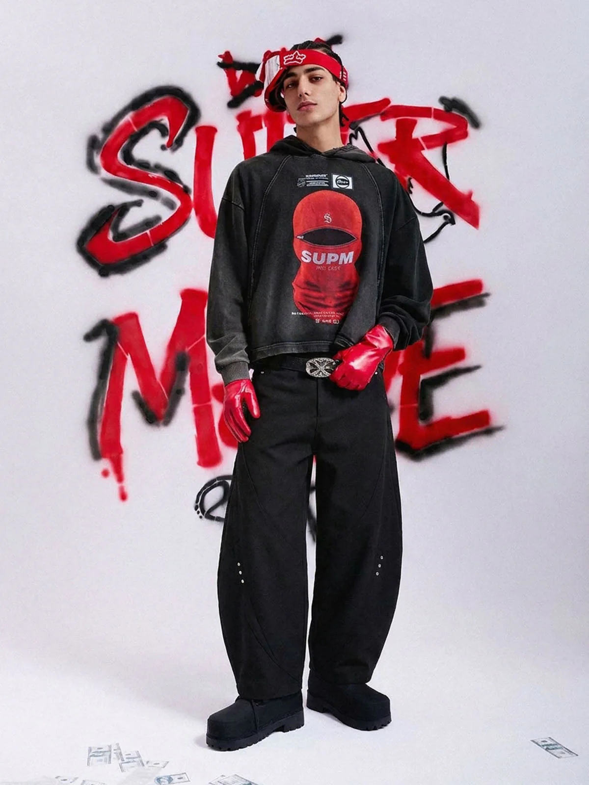 Retro Unisex Barrel Baggy Pants - 2450 - Image 4